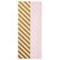 2-Pack Tissue Paper, 6 Sheets, Light Pink & Gold Stripe, large image number 1