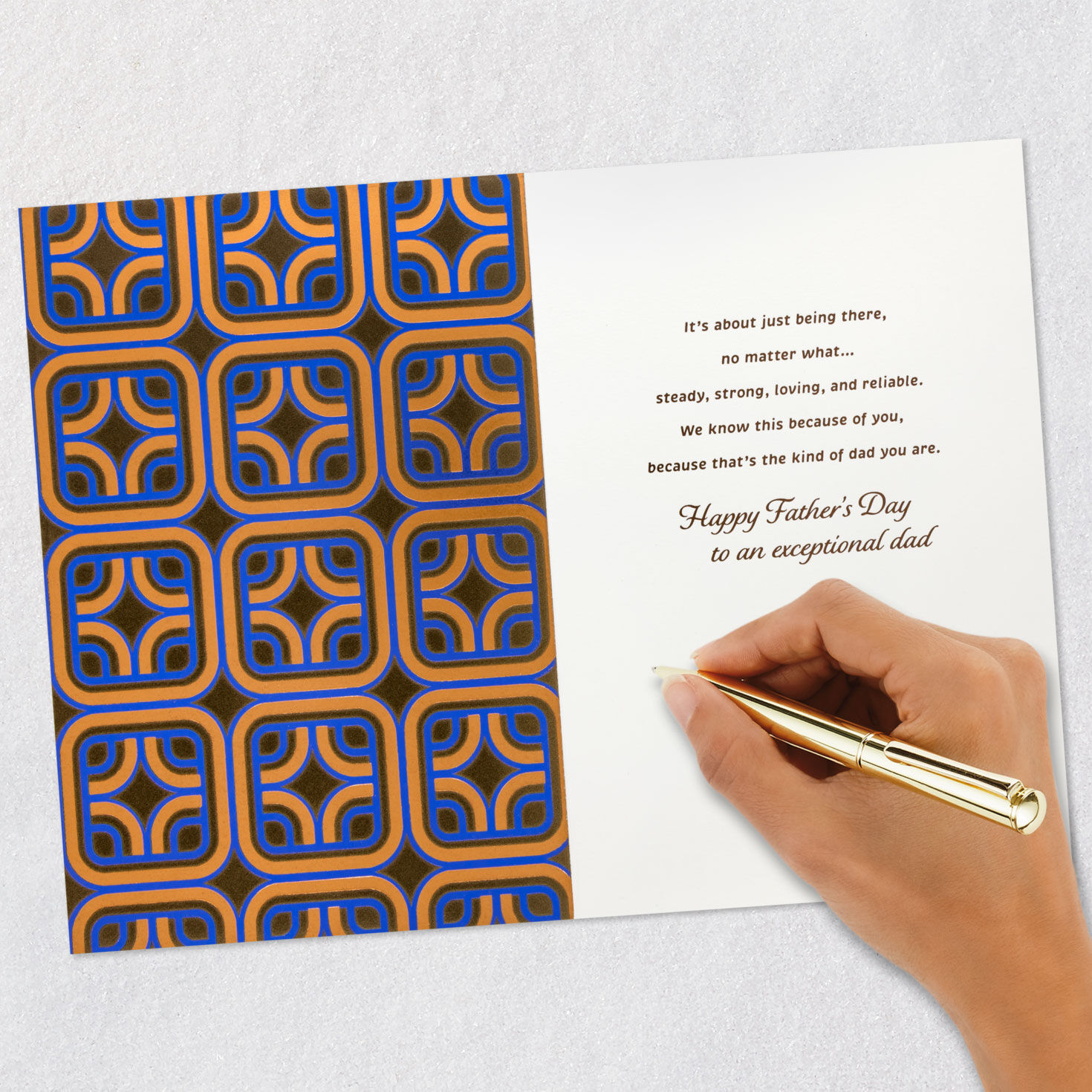 Geometric Print Dad Father's Day Card Signing card image number 6