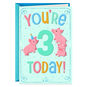 Three Pink Pigs 3rd Birthday Card for Boys Card Front image number 1
