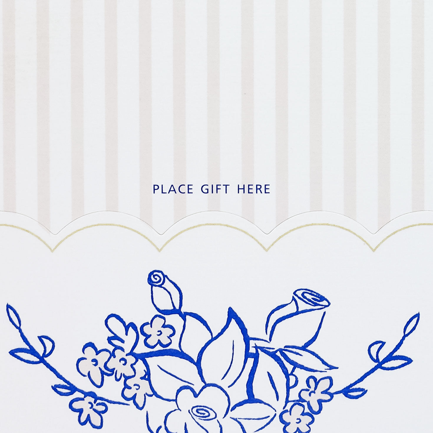 Blue Floral Bow Wedding Shower Card Sentiment image number 3
