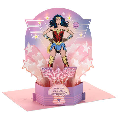 DC Comics™ Wonder Woman 1984™ Musical 3D Pop-Up Thinking of You Card With Light, , large