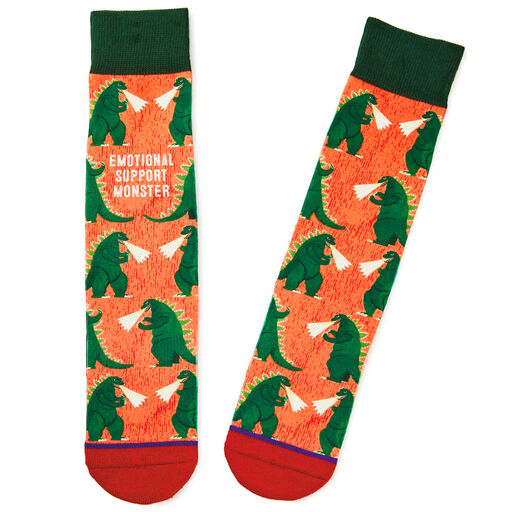 Emotional Support Monster Funny Crew Socks, 