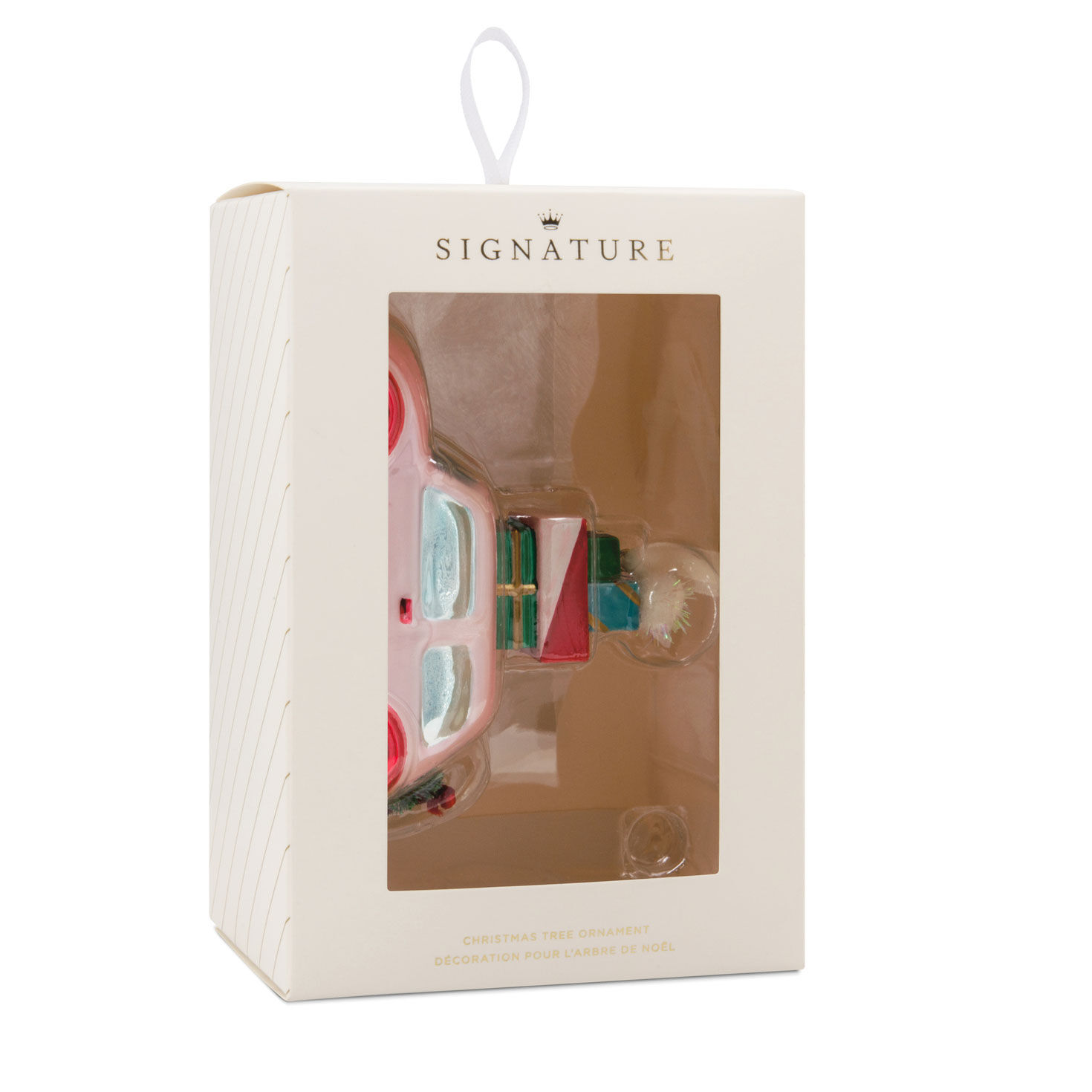 Signature Pink Car With Presents Blown Glass Hallmark Ornament, , large image number 5
