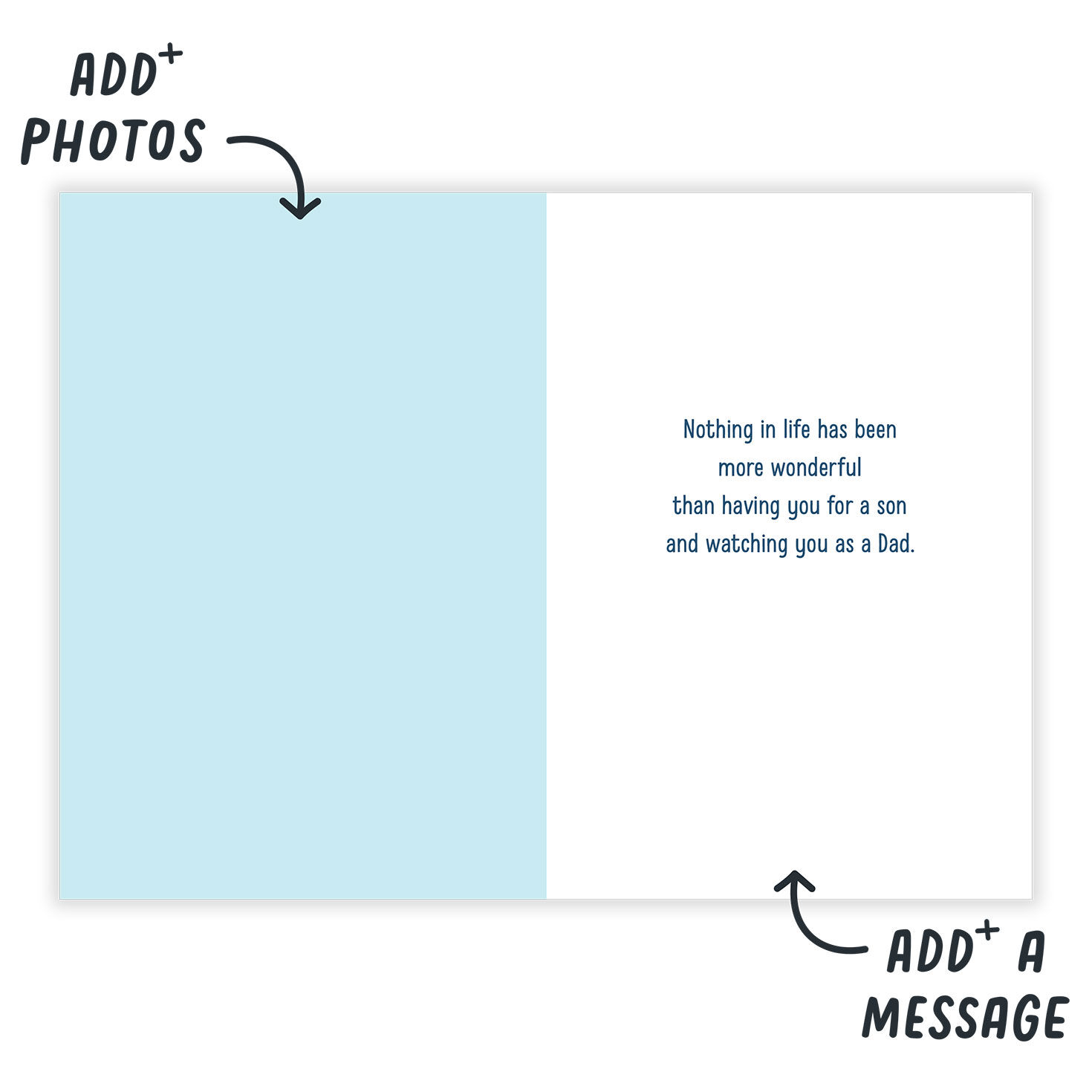 Great Sons Great Dads Personalized Father's Day Card  image number 3