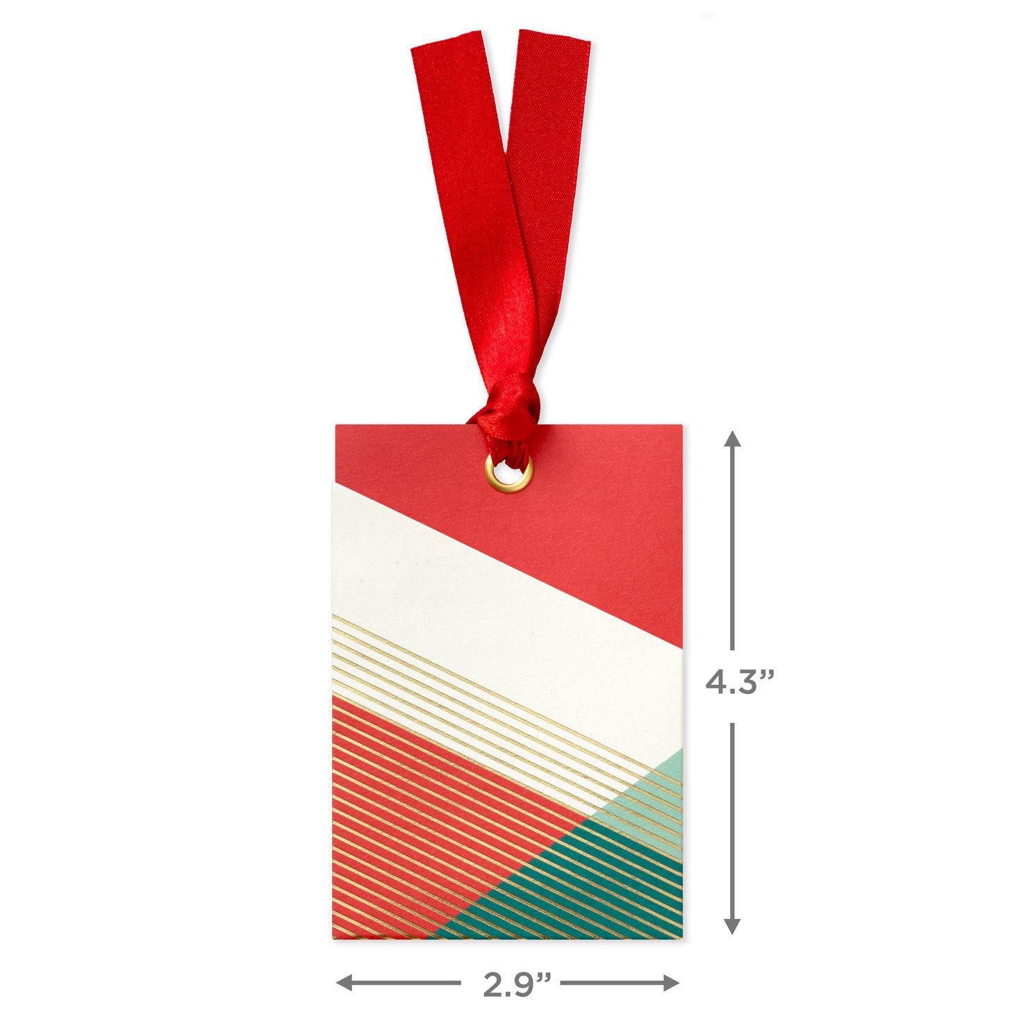 Modern and Merry Christmas Gift Card Holder Tags measurement image number 3