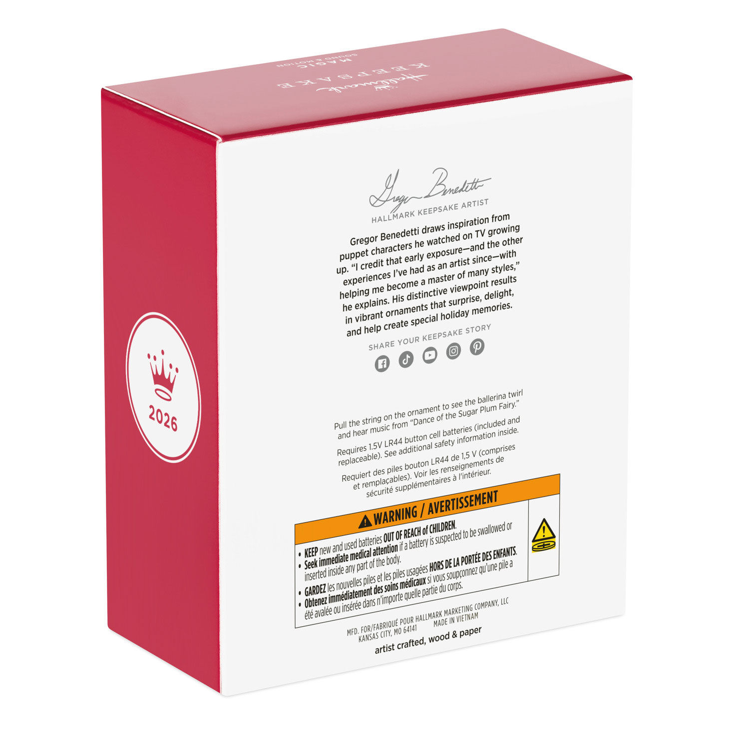 The Nutcracker Ballet Papercraft Keepsake Ornament  image number 8