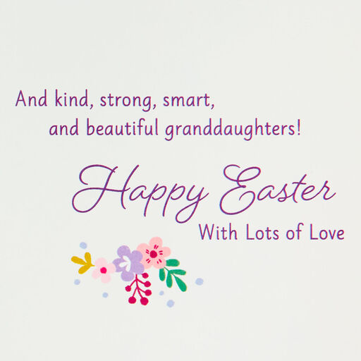 God Makes Beautiful Granddaughters Easter Card, 