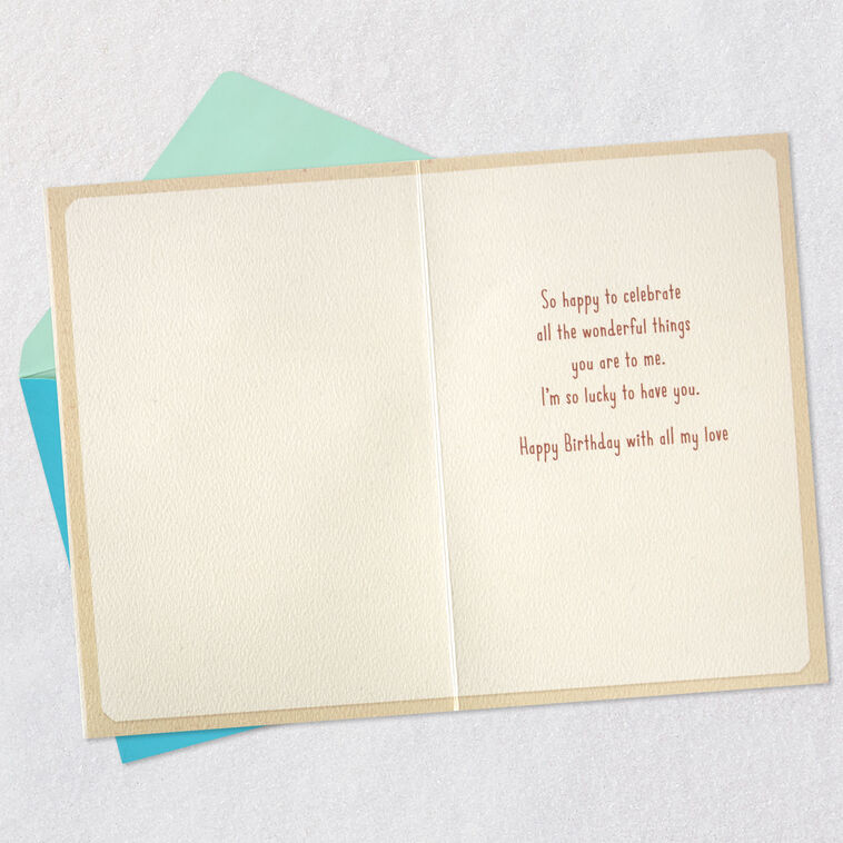 All the Wonderful Things You Are to Me Romantic Birthday Card for Husband, , large image number 3