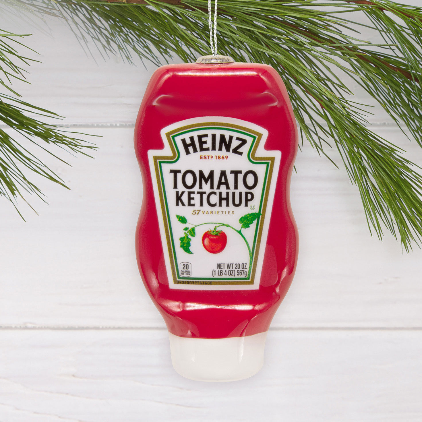 Heinz Ketchup Bottle Christmas Ornament hanging on tree image number 2