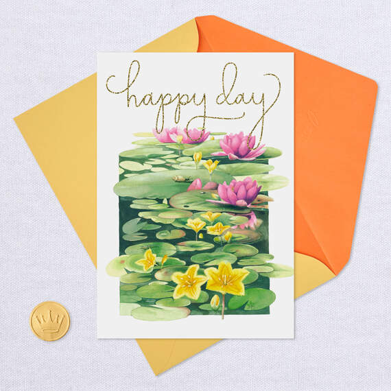 Marjolein Bastin Happy Day Water Lilies Birthday Card, , large image number 5