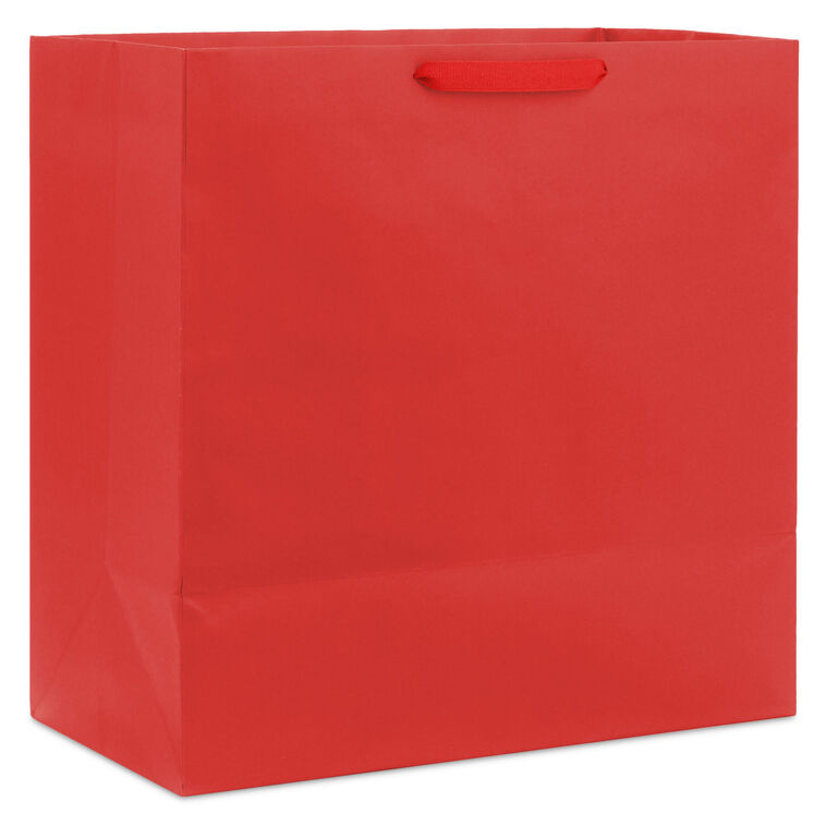 Solid Red Extra-Deep Gift Bag Back image number 6