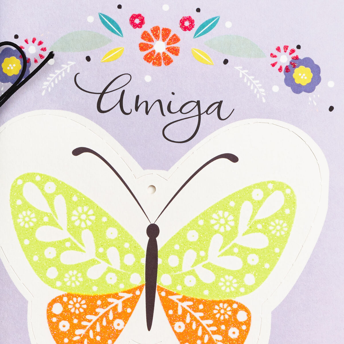beautiful butterfly spanishlanguage mother's day card for