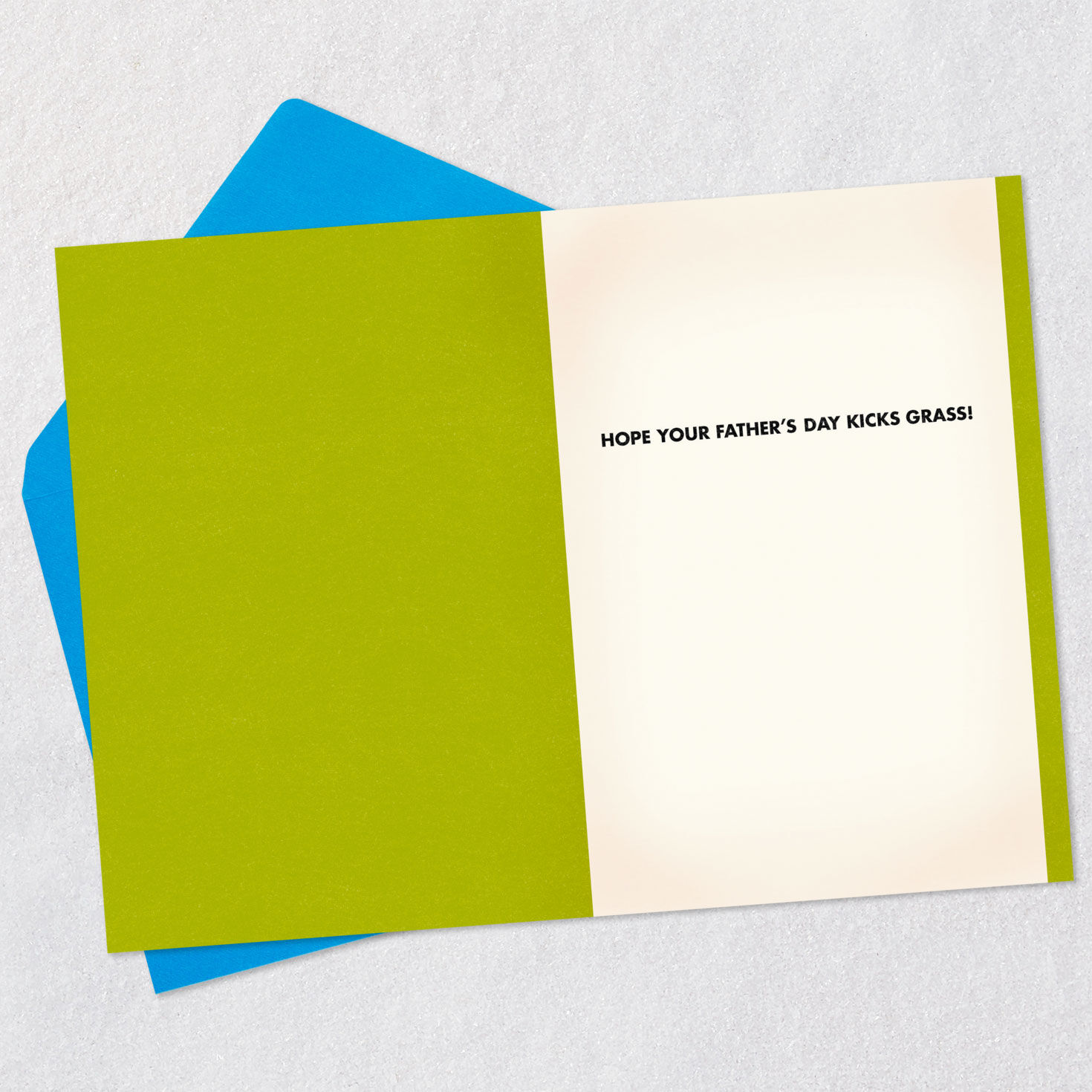 Lawn Mowing Cartoon Father's Day Card Open Card with Envelope image number 3