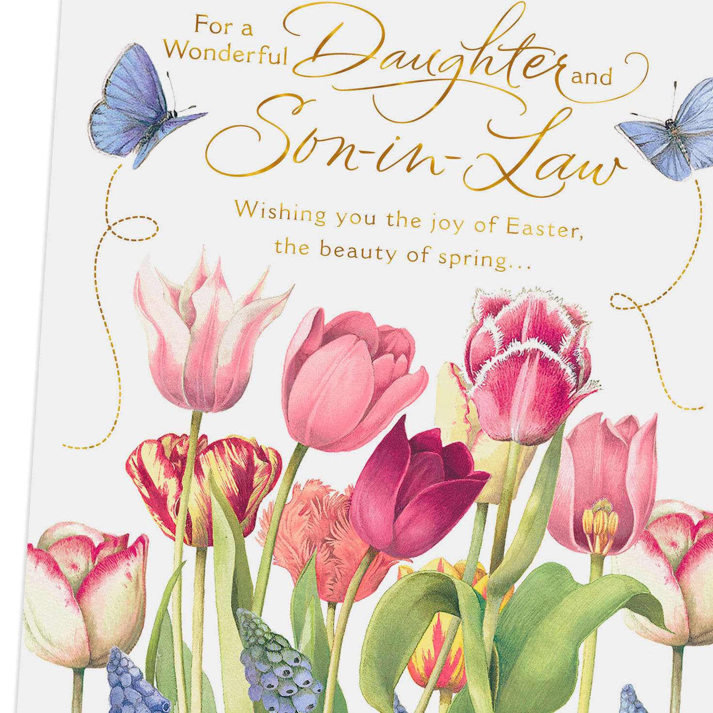 Marjolein Bastin Tulips Easter Card for Daughter and SoninLaw