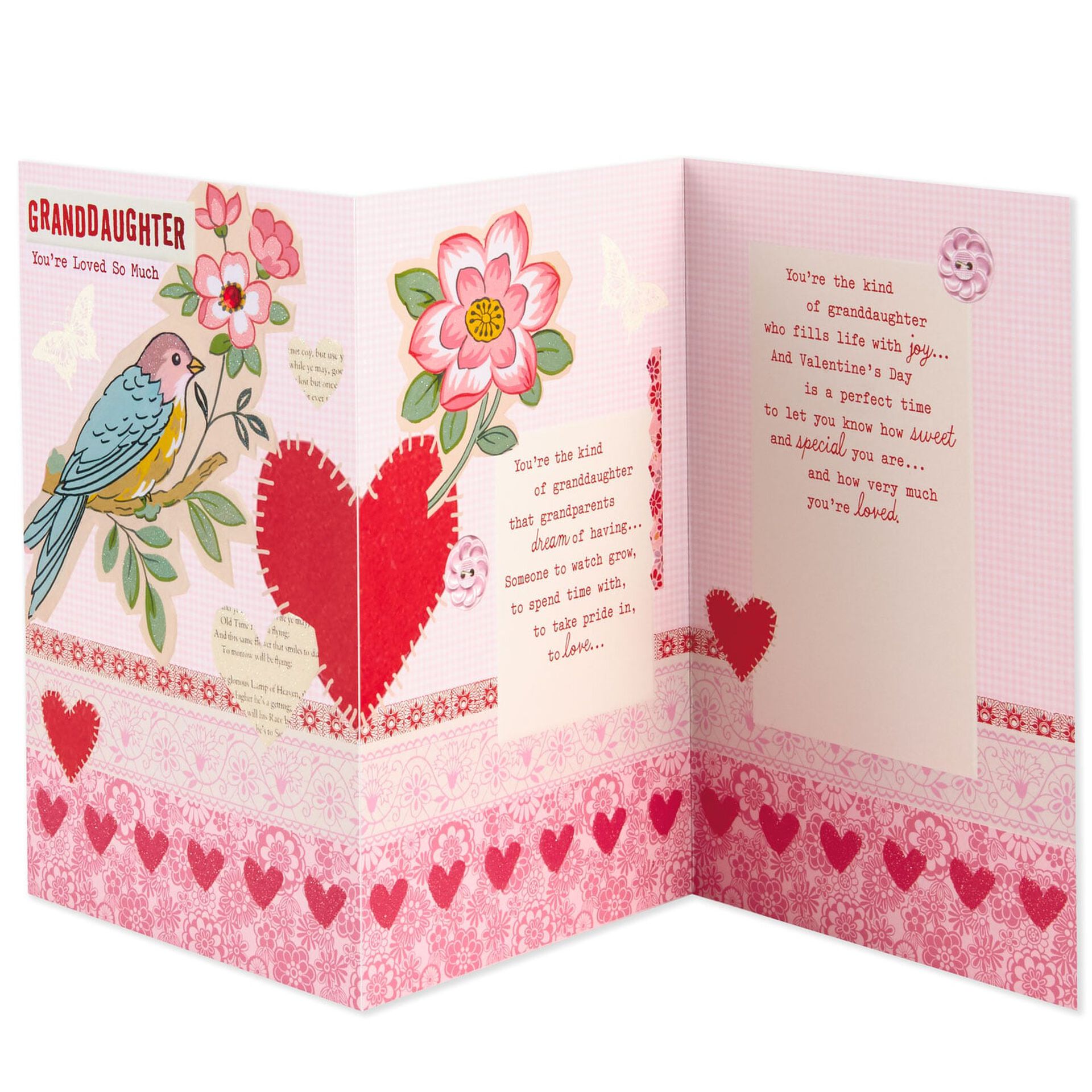 You're Loved So Much Valentine's Day Card for Granddaughter Greeting