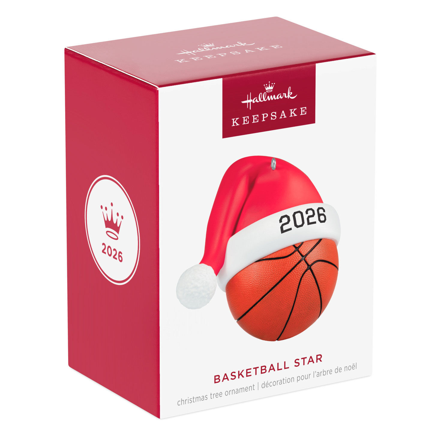 Basketball With Santa Hat 2026 Keepsake Ornament Package Front image number 7