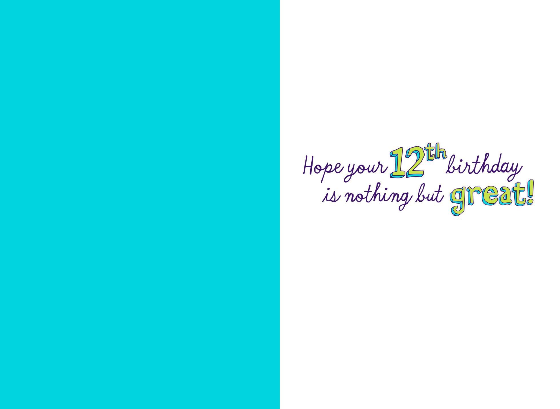 Great Times 12th Birthday Card