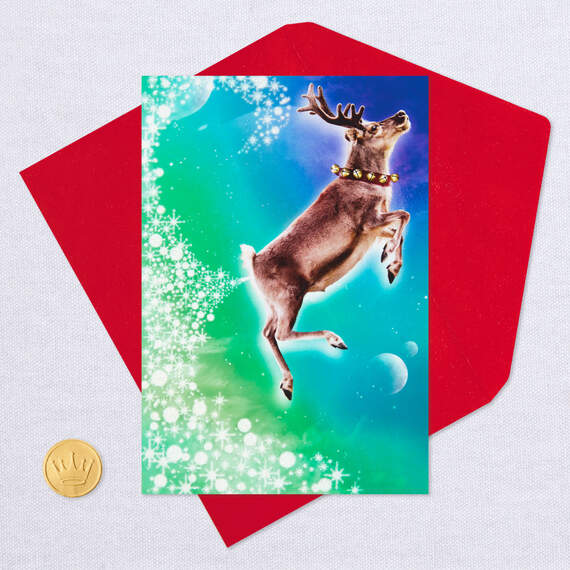 Farting Glitter Reindeer Funny Christmas Card, , large image number 5