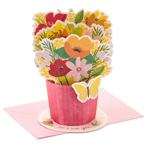 Beautiful You Flower Bouquet 3D Pop-Up Card, 