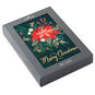 Lush Poinsettia on Green Boxed Christmas Cards Packaging image number 1
