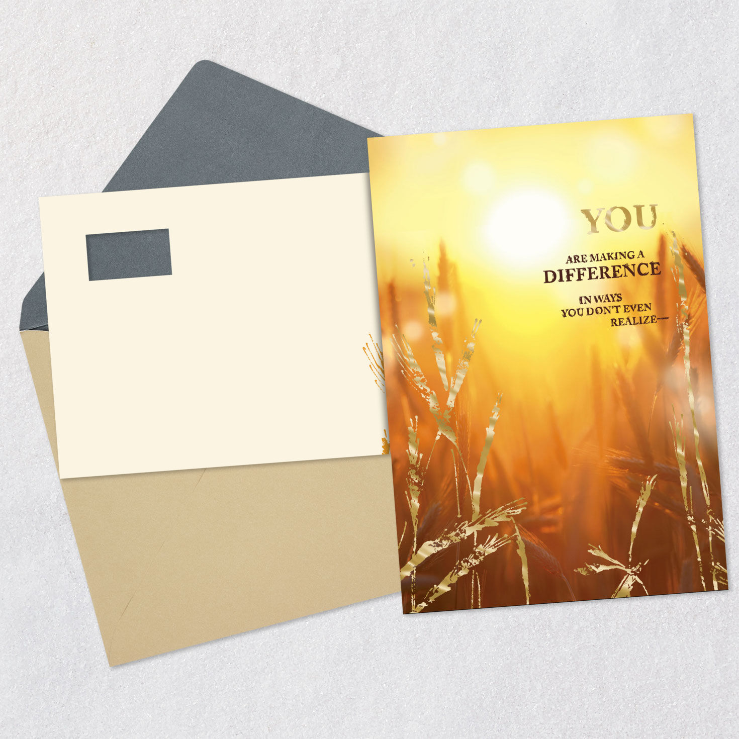 Wheat Religious Clergy Appreciation Card Open card with envelope image number 4