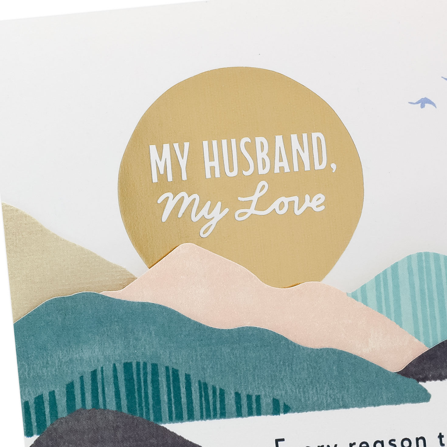 Gold Sun Over Mountains Father's Day Card Card Front Detail image number 4