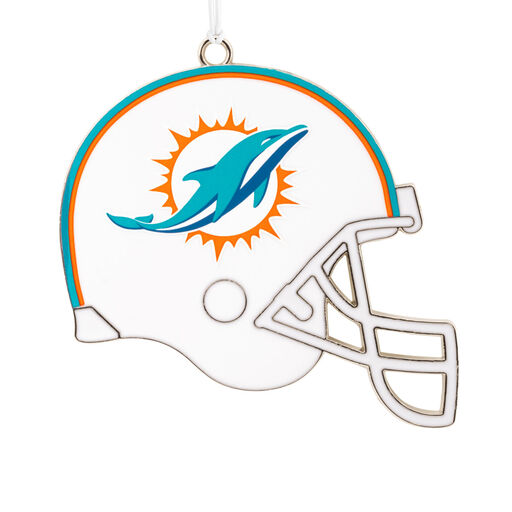NFL Miami Dolphins Football Helmet Metal Hallmark Ornament, 