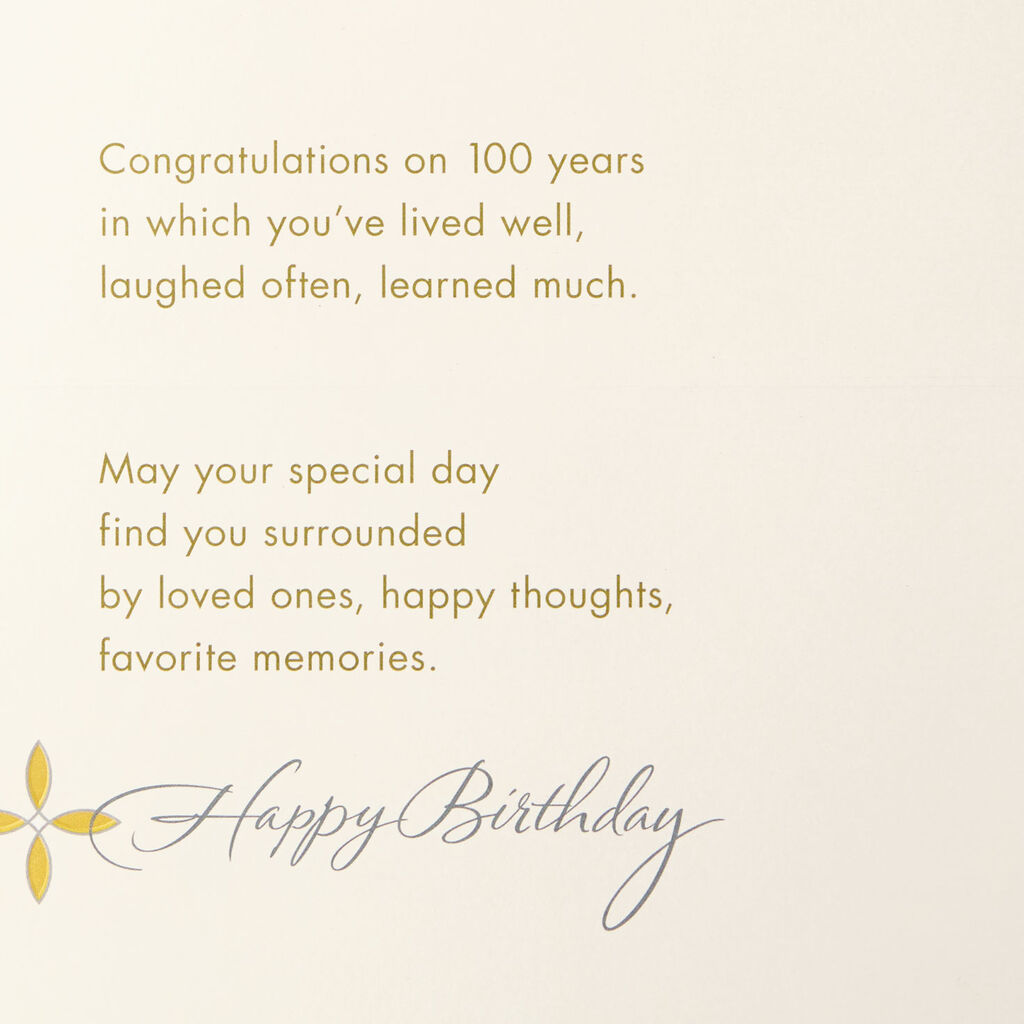 Live Well 100th Birthday Card Greeting Cards Hallmark