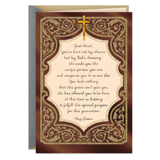 Here By God's Choosing Religious Clergy Appreciation Card, 