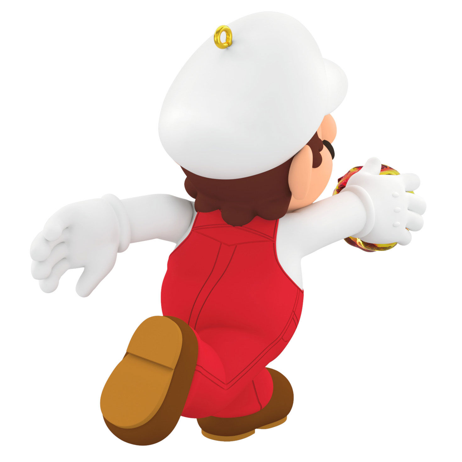Super Mario Fire Mario Keepsake Ornament Back image number 6