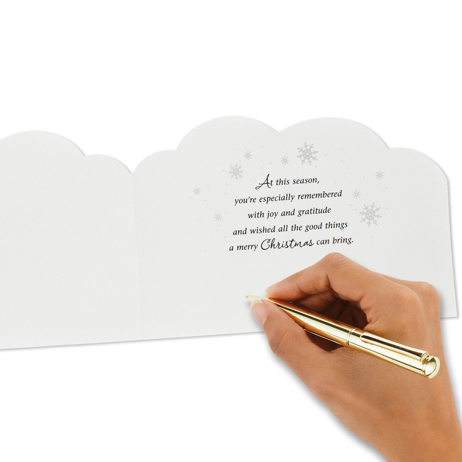 Elegant Tree on Black Boxed Christmas Cards, Pack of 16, , large image number 6