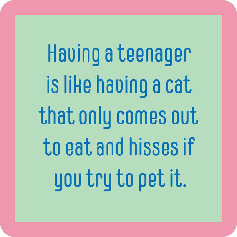 Drinks on Me Eat and Hiss Funny Coaster, , large image number 1