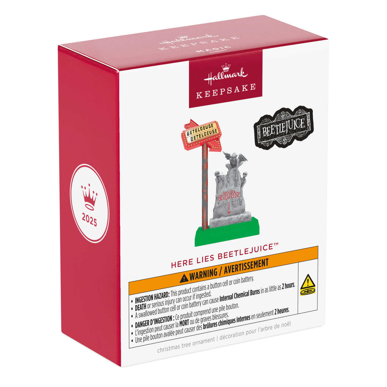 Beetlejuice Cemetery Headstone Keepsake Ornament package front image number 7