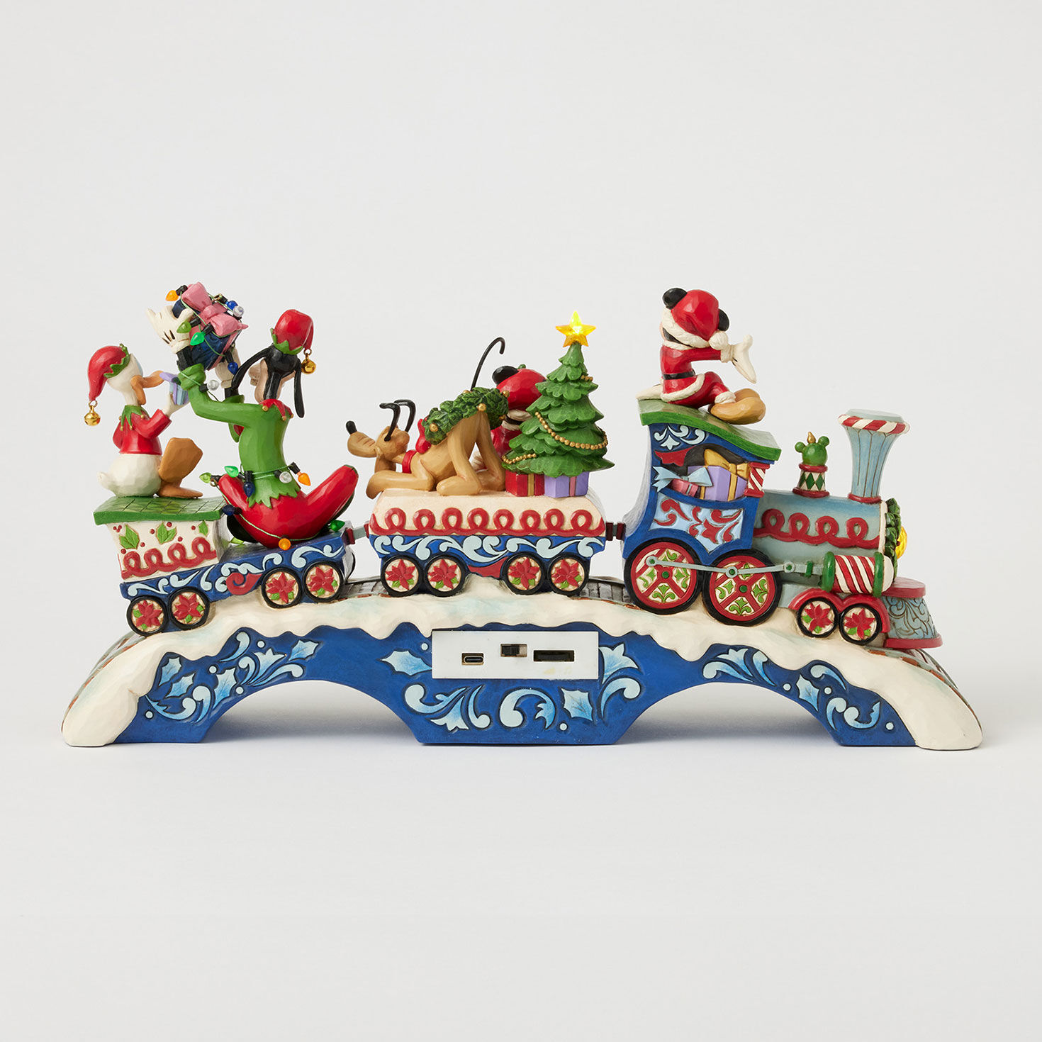 Jim Shore Mickey Mouse and Friends Light-Up Musical Train