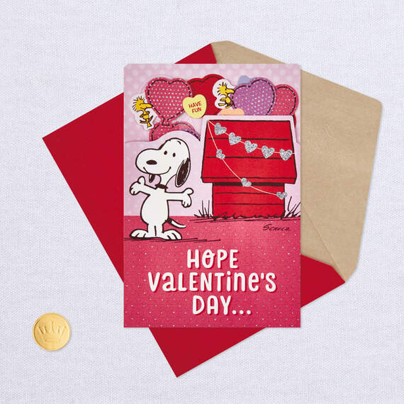 Peanuts® Snoopy and Woodstock Pop-Up Valentine's Day Card, , large image number 6