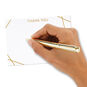 White and Gold Flat Blank Thank You Note Cards Pack  image number 4