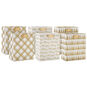 6.5" Ivory and Gold 6-Pack Assorted Small Christmas Gift Bag Bundle, , large image number 7