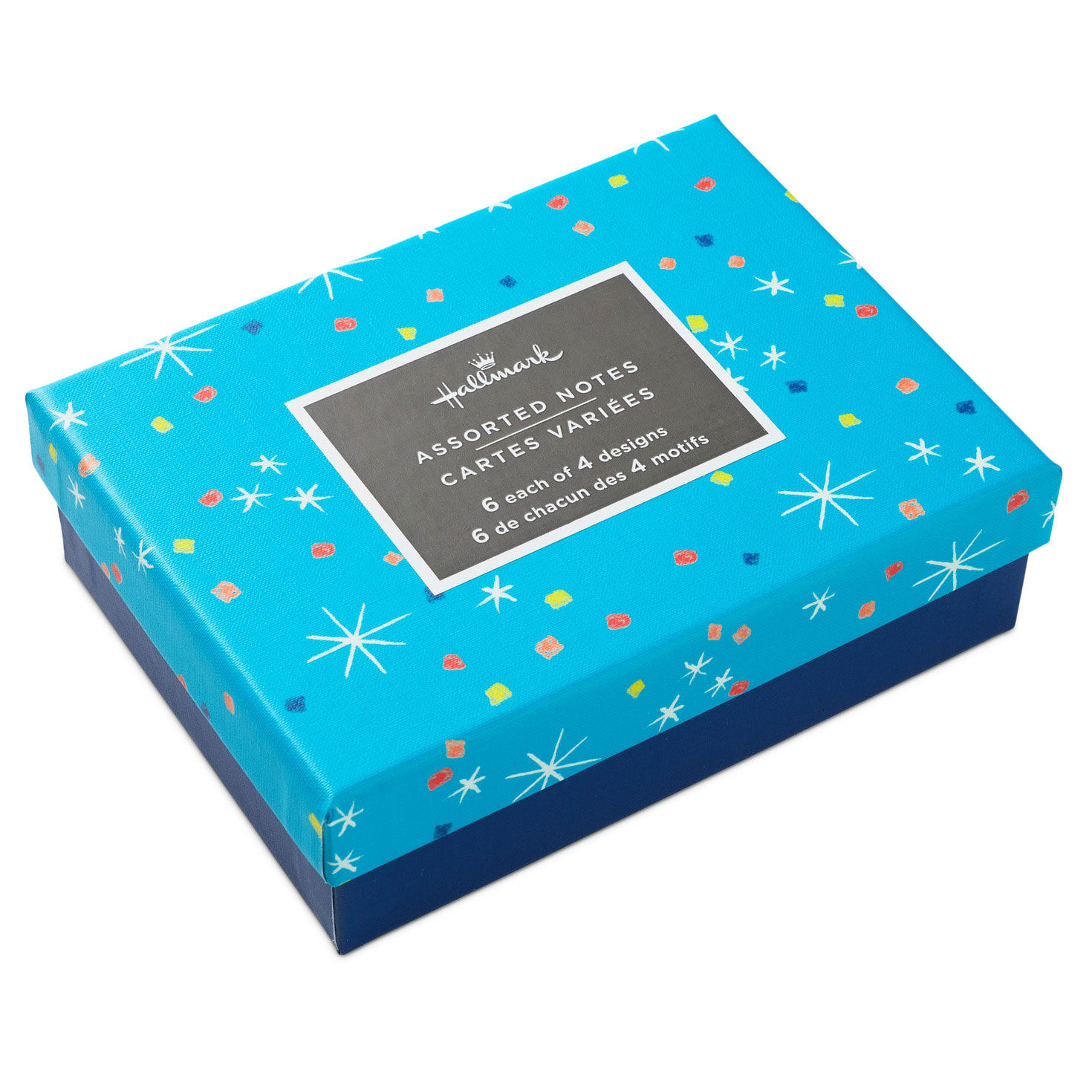 Blue and Pink Boxed Blank Note Cards Assortment package closed image number 2