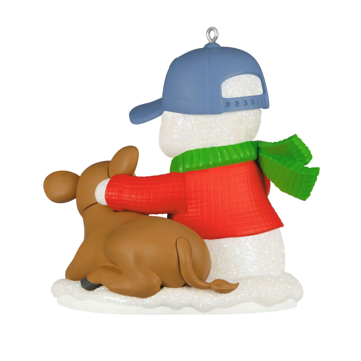 Snowman With Baby Cow Keepsake Ornament Back image number 6