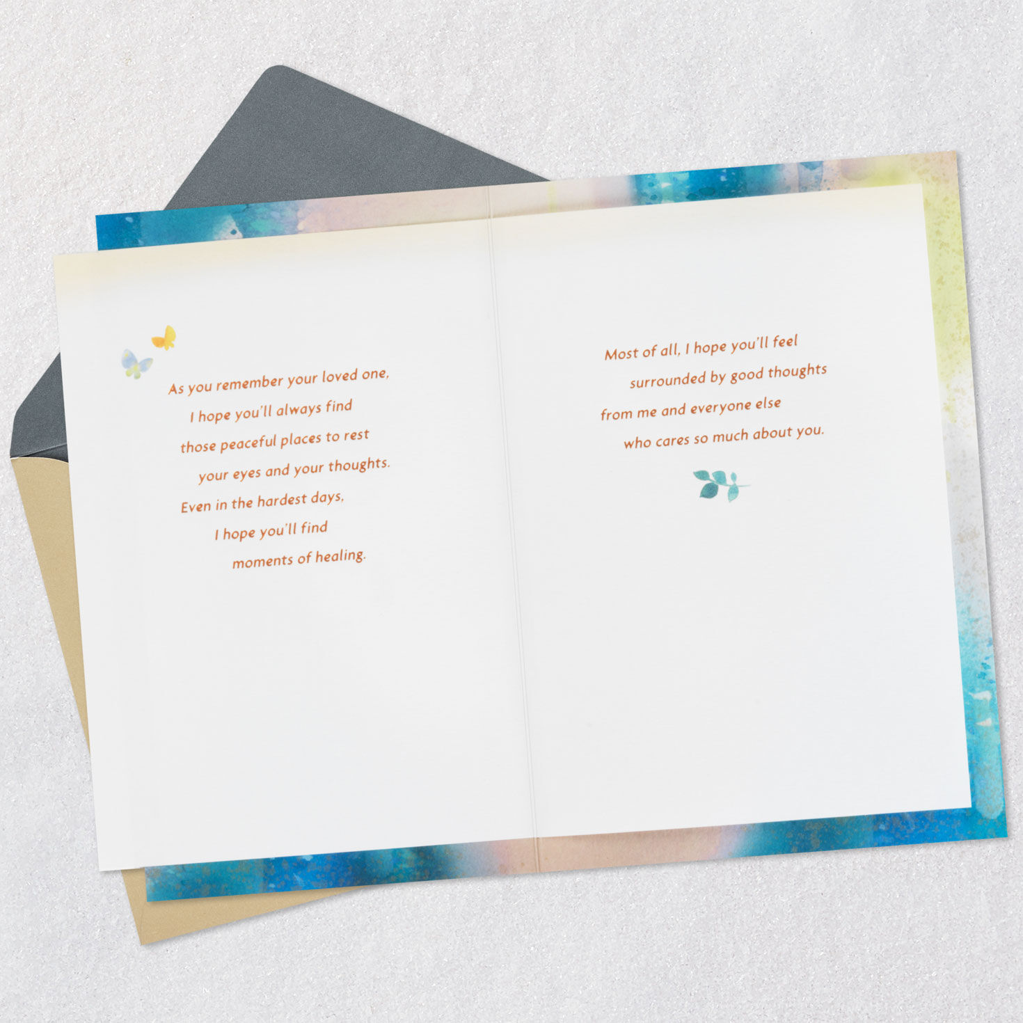 Wishing You Peace and Healing Sympathy Card, , large image number 4