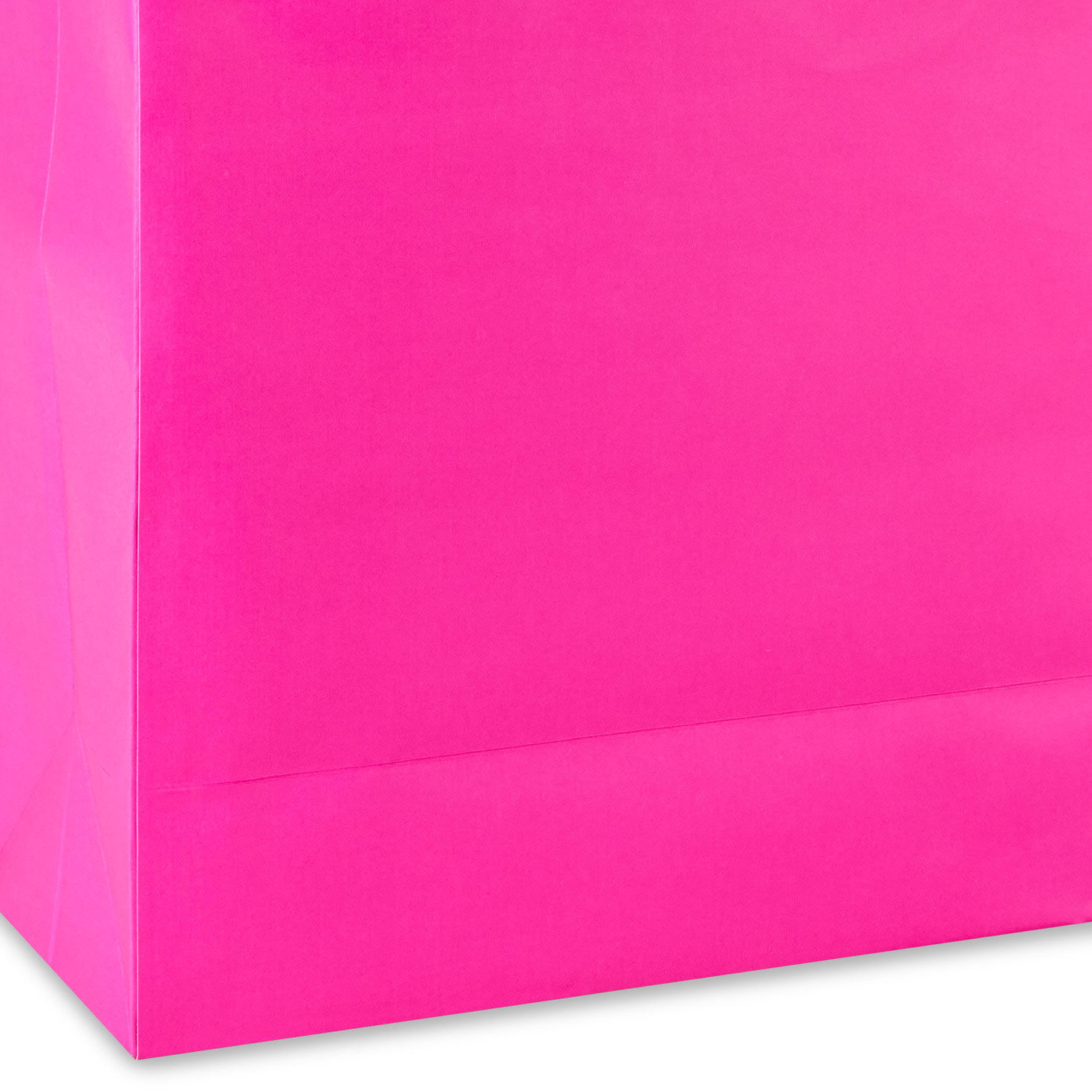 Hot Pink Gift Bag With Pleated Design Base/Side Detail image number 5