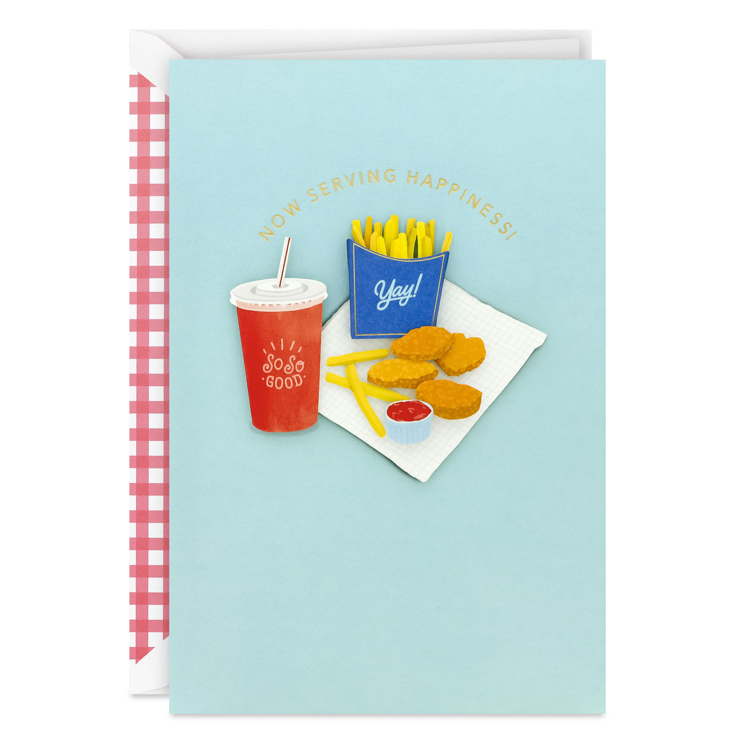 Now Serving Happiness Birthday Card for Kids