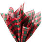 Red and Green Christmas Plaid Tissue Paper 3-D Fan image number 2