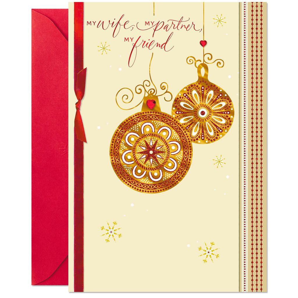 elegant ornaments christmas card