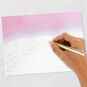 Watercolor Flowers and Sequins Blank Thank You Card  image number 5