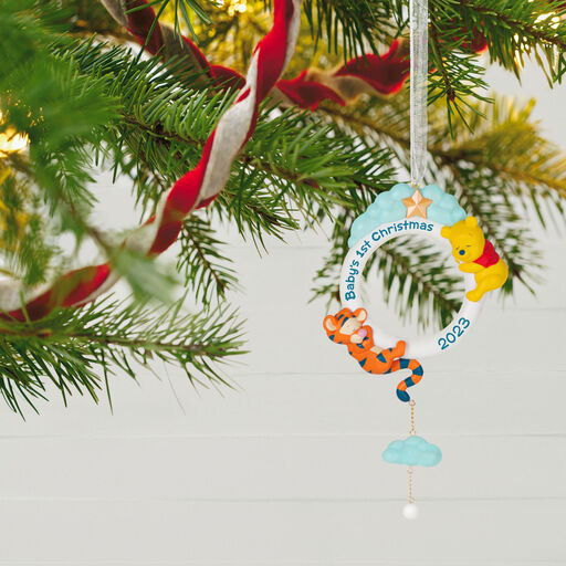 Disney Winnie the Pooh Baby's First Christmas 2023 Ornament, 