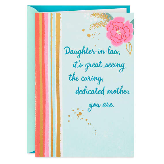 You're Caring and Dedicated Mother's Day Card for Daughter-in-Law