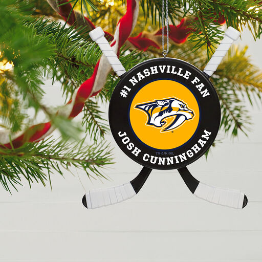 NHL Hockey Personalized Ornament, Nashville Predators®, 