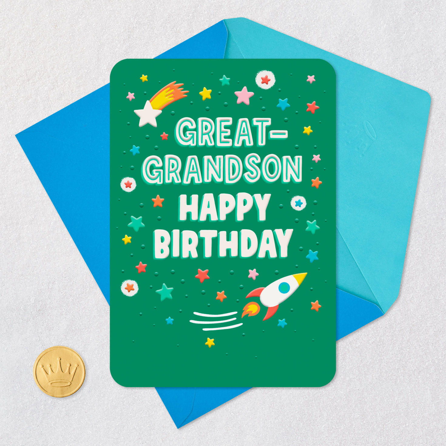 Rocket and Stars Birthday Card for Great-Grandson for only USD 2.99 | Hallmark