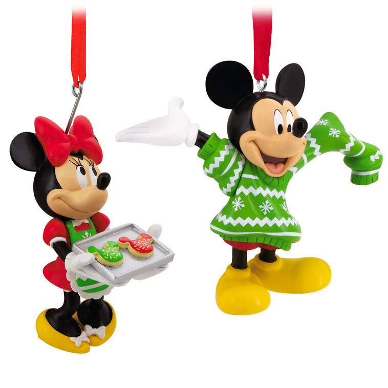 Disney Mickey and Minnie Ornament Gift Set